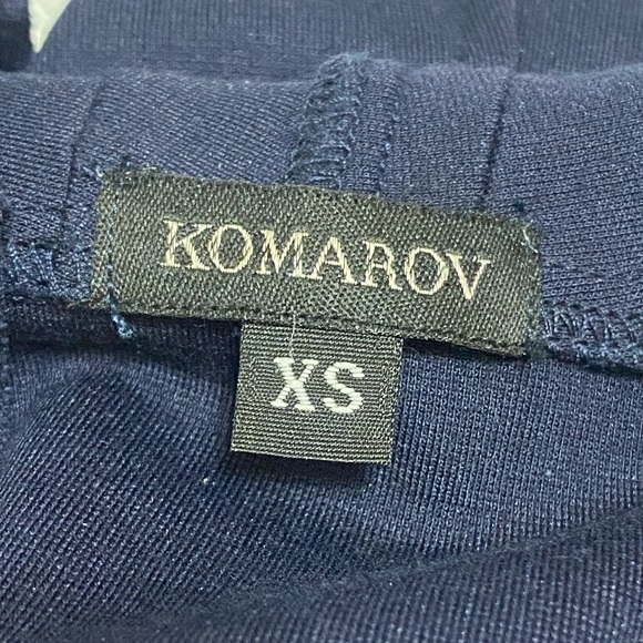 Komarov Navy Blue Ruffled Jacket - Picture 4 of 5